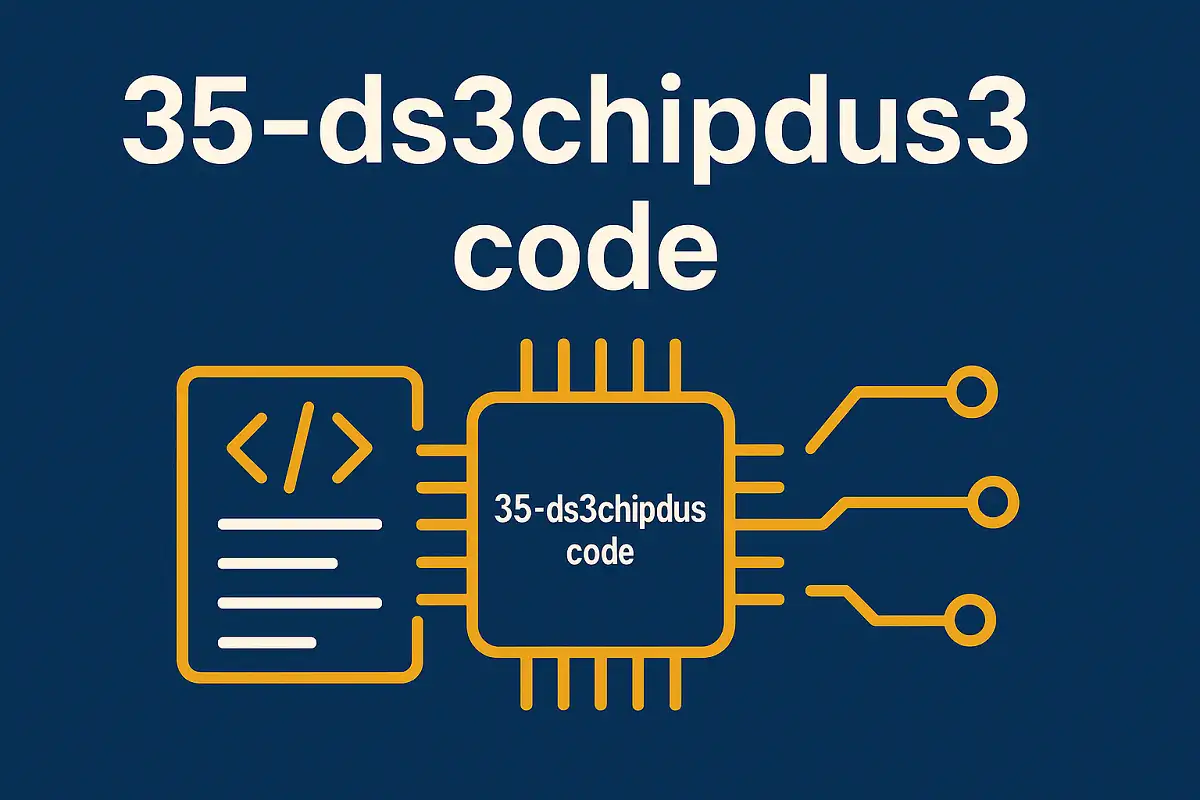 Microchip graphic showing 35-ds3chipdus3 code.